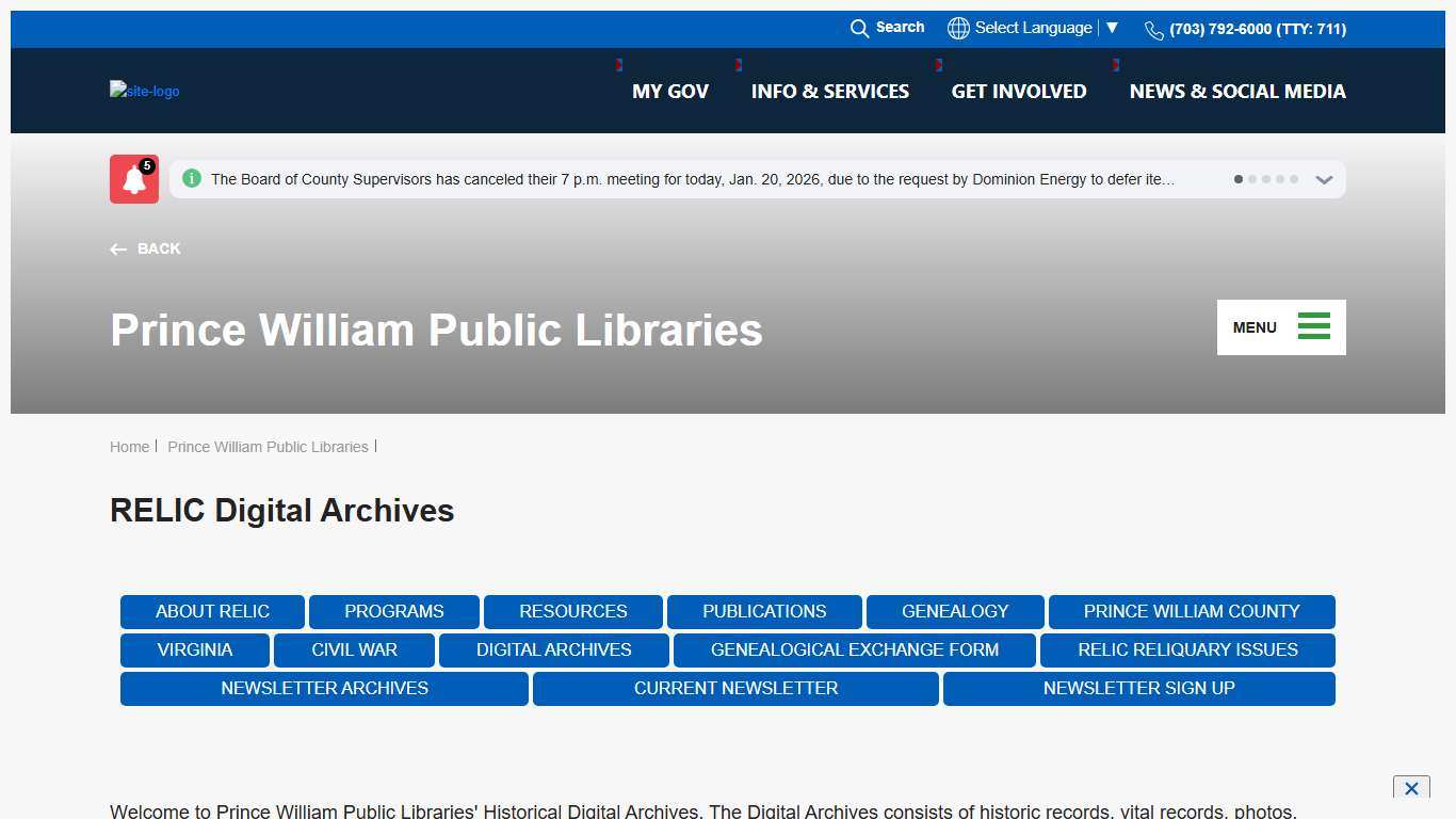 RELIC Digital Archives