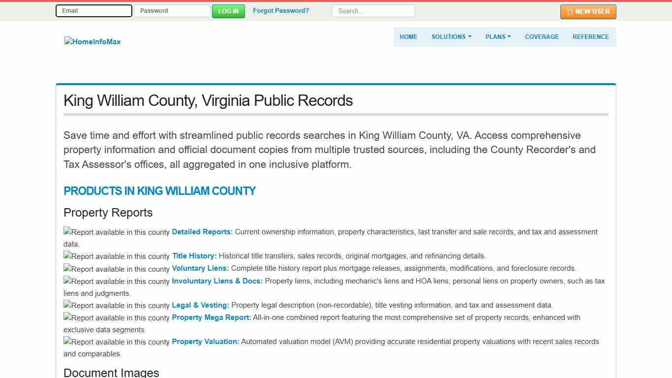 King William County, Virginia Public Records & Documents Search | HomeInfoMax